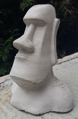 Moai / Impression béton / hauteur 18 cm