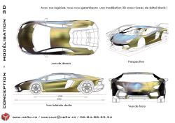 Modelisation 3d lomborghini avandator par hb3d sas